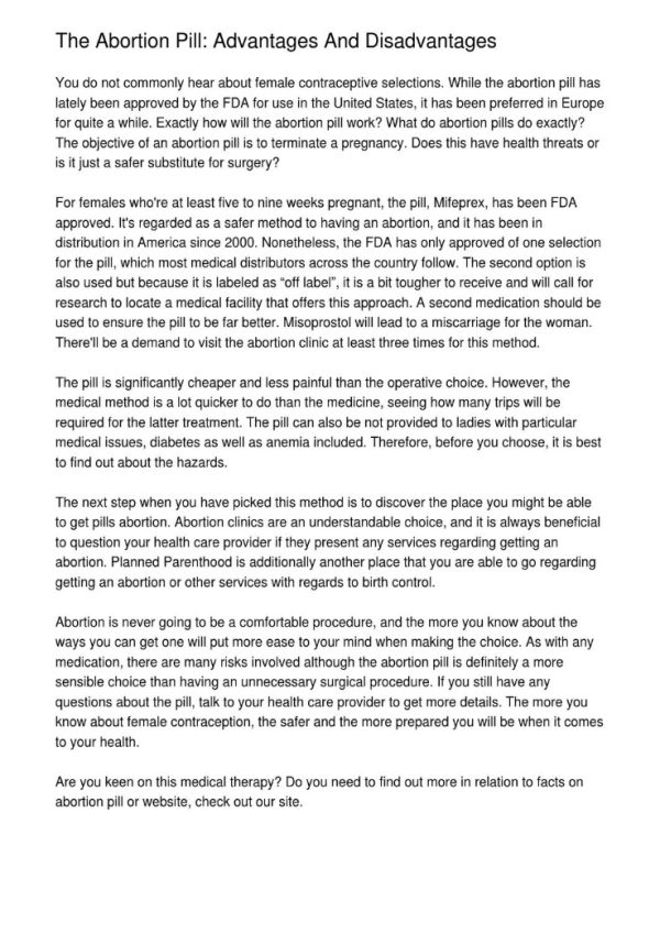 Rewolucja w Dostępie do Zdrowia Reprodukcyjnego: Original Abortion Pills